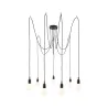 Suspension Ketil Neordic max.7x20W E27 noir 230V silicone/métal - P...