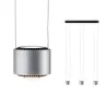 Suspension Aldan grad LED 3x9W Noir/Alu brossé 230V aluminium - Pas...