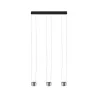 Suspension Aldan grad LED 3x9W Noir/Alu brossé 230V aluminium - Pas...