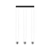 Suspension Aldan grad LED 3x9W Noir/Alu brossé 230V aluminium - Pas...