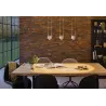 Suspension Aldan grad LED 3x9W Noir/Alu brossé 230V aluminium - Pas...