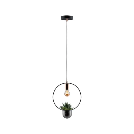Suspension Neordic Tasja max1x20W E27 Noir/cuivre 230V métal - Pas ...