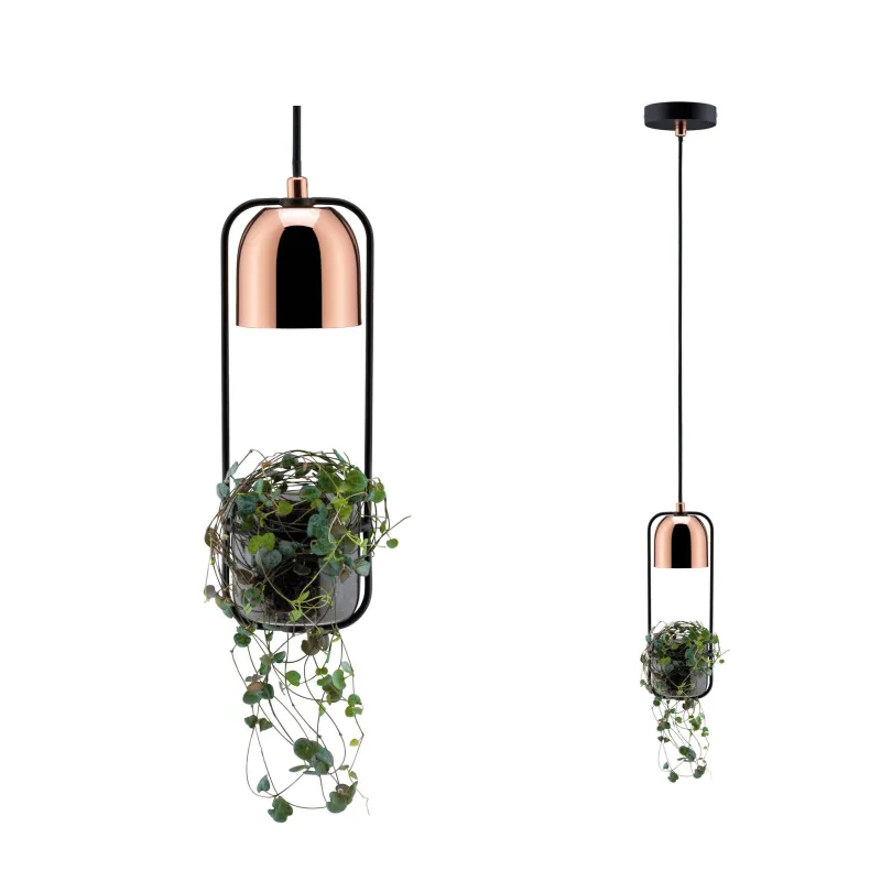 Suspension Neordic Fanja max 1x20W GU10 Noir/cuivre 230V métal - Pa...