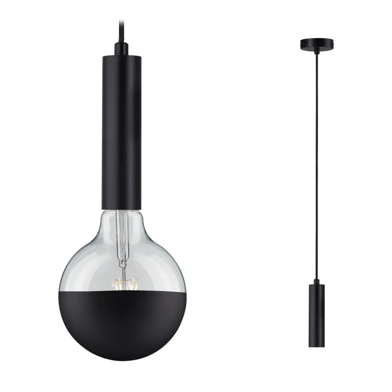 Suspension Neordic Kine max 1x20W E27 Noir 230V métal - Pas cher