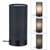 Lampe à poser Pia max.1x25W E14 Noir mat/Gris 230V Métal/tissu - Pa...