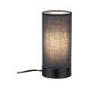 Lampe à poser Pia max.1x25W E14 Noir mat/Gris 230V Métal/tissu - Pa...