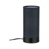 Lampe à poser Pia max.1x25W E14 Noir mat/Gris 230V Métal/tissu - Pa...