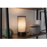 Lampe à poser Pia max.1x25W E14 Noir mat/Gris 230V Métal/tissu - Pa...