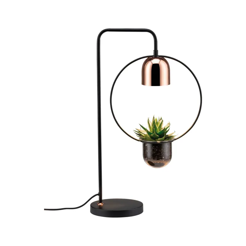 Lampe à poser Neordic Fanja max 1x20W GU10 Noir/cuivre 230V métal -...