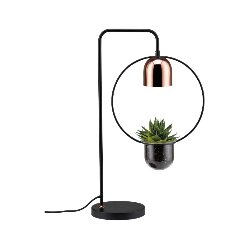 Lampe à poser Neordic Fanja max 1x20W GU10 Noir/cuivre 230V métal -...