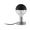 Lampe à poser Neordic Haldor max 1x20W E27 Acier brossé 230V métal ...