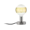 Lampe à poser Neordic Haldor max 1x20W E27 Acier brossé 230V métal ...