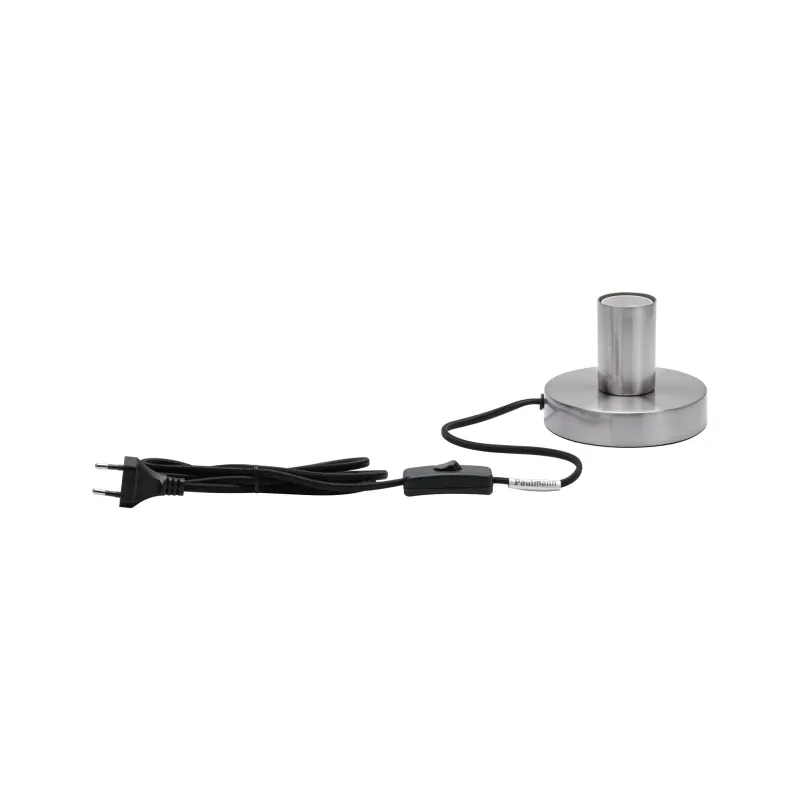 Lampe à poser Neordic Haldor max 1x20W E27 Acier brossé 230V métal ...