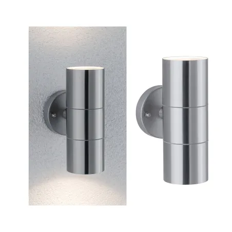 Ext 230V STD flammé IP44 max. 2x35W GU10 inox brossé - Pas cher