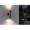 Ext 230V STD flammé IP44 max. 2x35W GU10 inox brossé - Pas cher
