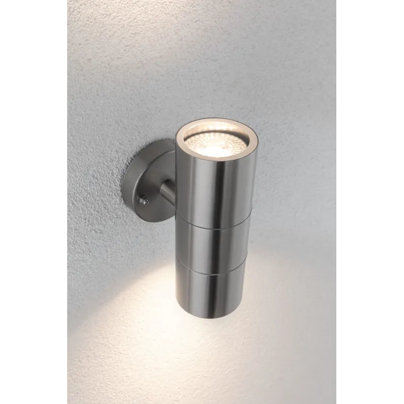 Ext 230V STD flammé IP44 max. 2x35W GU10 inox brossé - Pas cher
