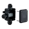 Boîte de connexion x3 IP68 Noir pour diamètre de câble jusqu'à 15m...