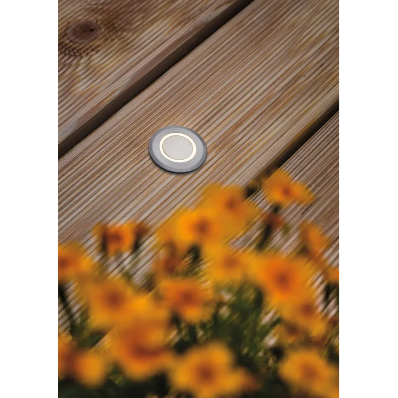 ENC de sol extérieur 230V IP65 3000K 2W déco rond - Pas cher