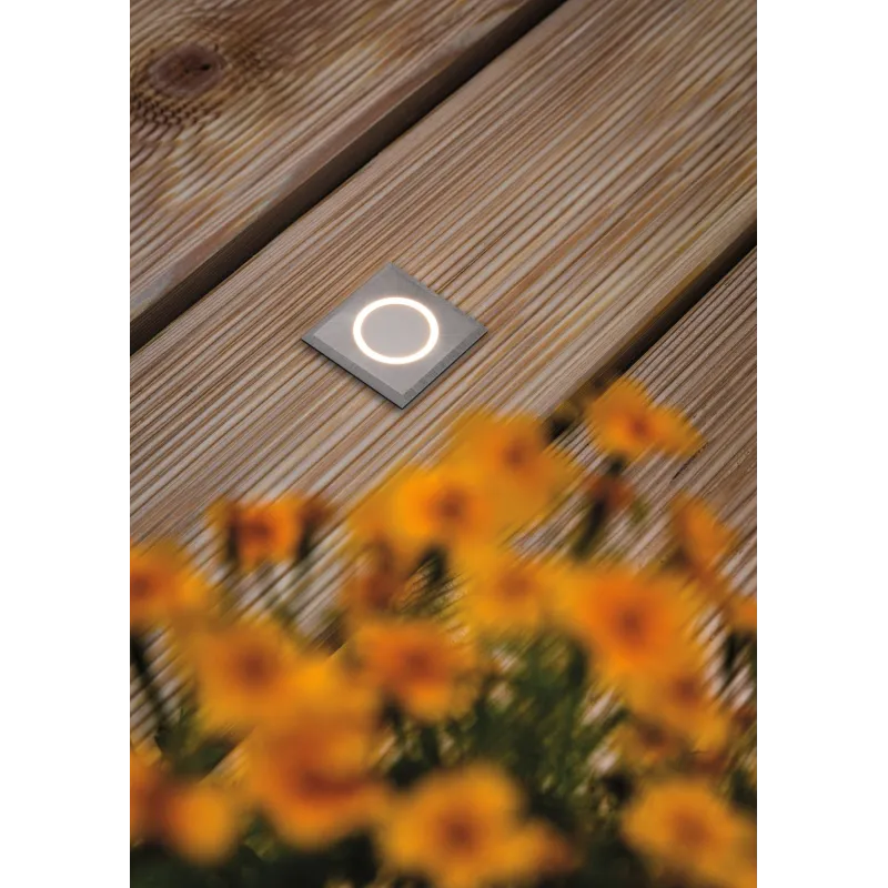 ENC de sol extérieur 230V IP65 3000K 2W déco square - Pas cher