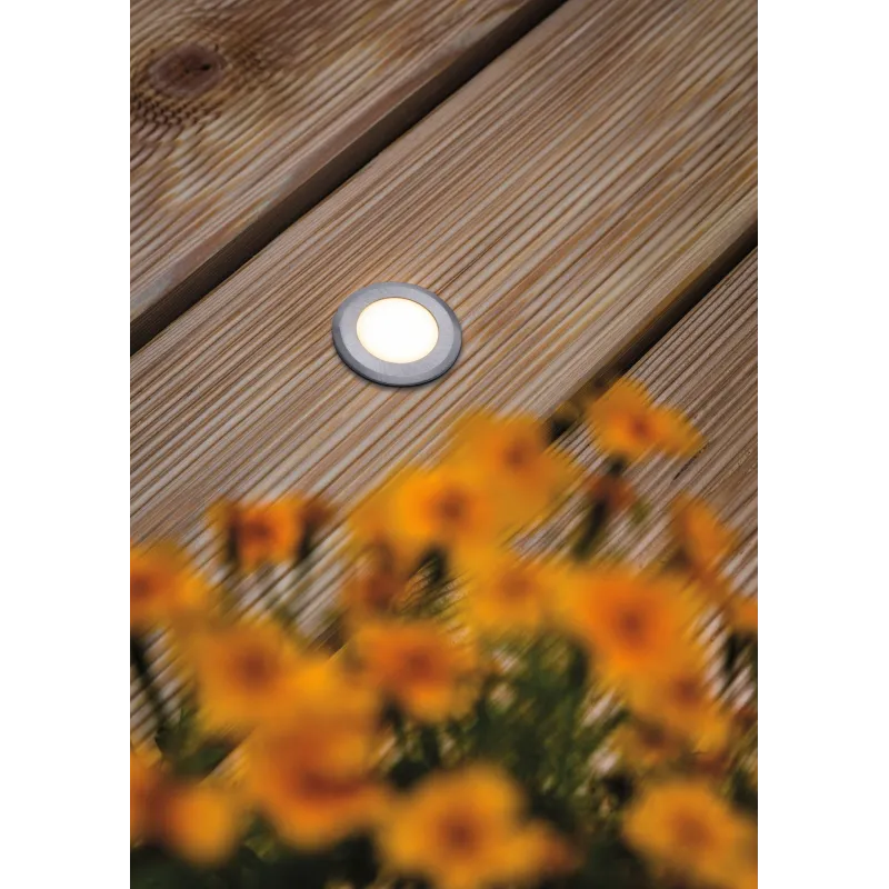 ENC de sol extérieur 230V IP65 3000K 2W rond - Pas cher