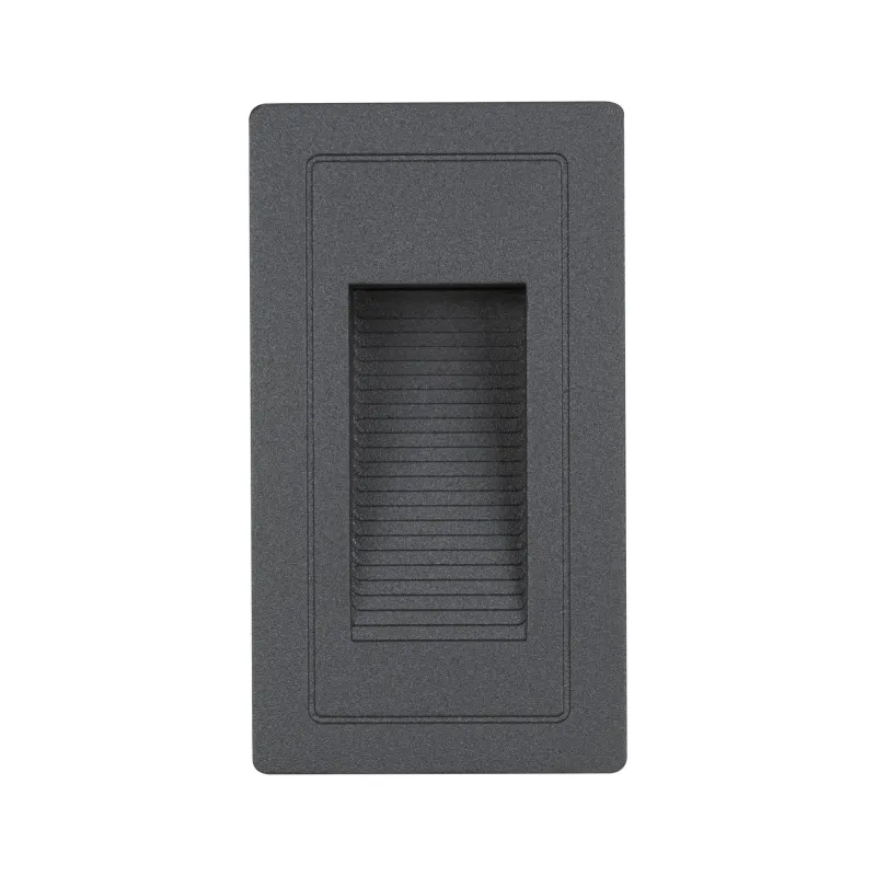 Extérieur 230V Encastré mur High 2W IP65 3000K 105x60 aluminium - P...
