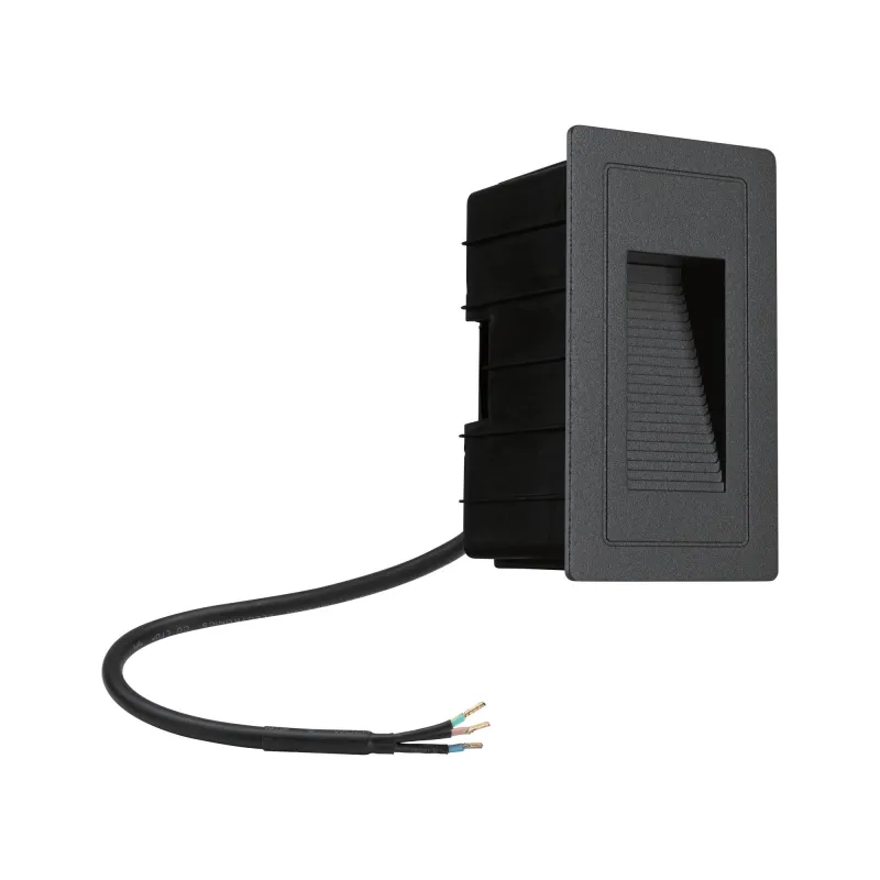 Extérieur 230V Encastré mur High 2W IP65 3000K 105x60 aluminium - P...