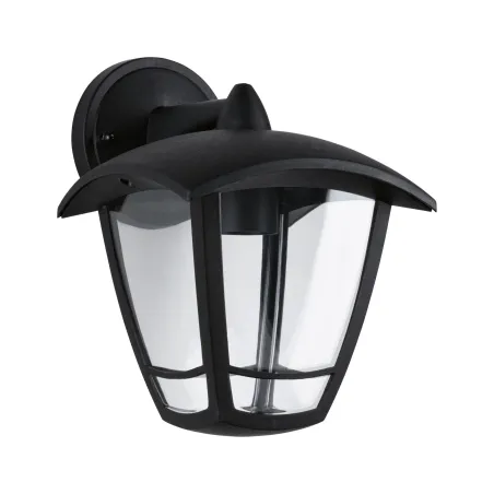 Applique extérieure 230V Classic Curved IP44 E27 Verre clair/Noir s...