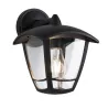 Applique extérieure 230V Classic Curved IP44 E27 Verre clair/Noir s...
