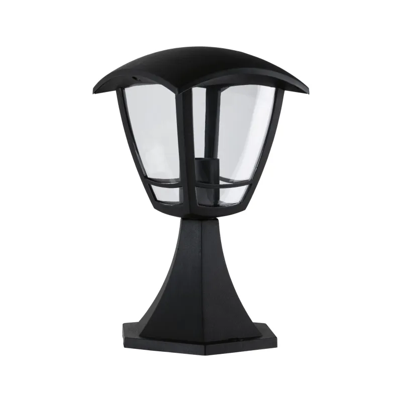 Culot extérieur 230V Classic Curved IP44 E27 Verre clair/Noir sans ...