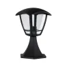Culot extérieur 230V Classic Curved IP44 E27 Verre clair/Noir sans ...