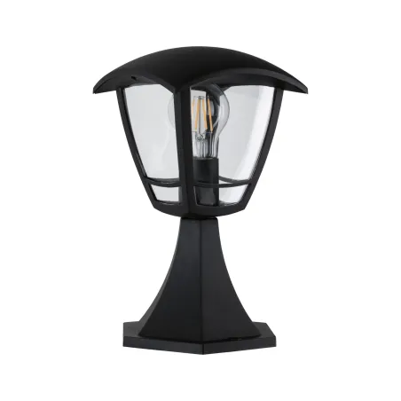 Culot extérieur 230V Classic Curved IP44 E27 Verre clair/Noir sans ...