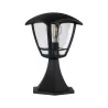Culot extérieur 230V Classic Curved IP44 E27 Verre clair/Noir sans ...