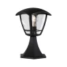 Culot extérieur 230V Classic Curved IP44 E27 Verre clair/Noir sans ...