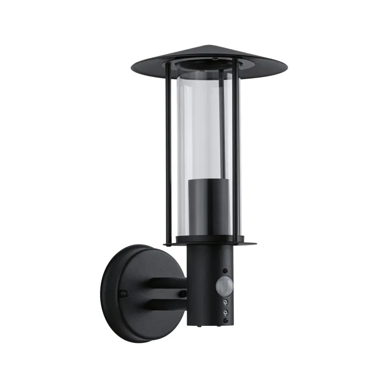 Applique extérieur 230V Classic Sensor IP44 E27 Métal/Verre Dark Gr...