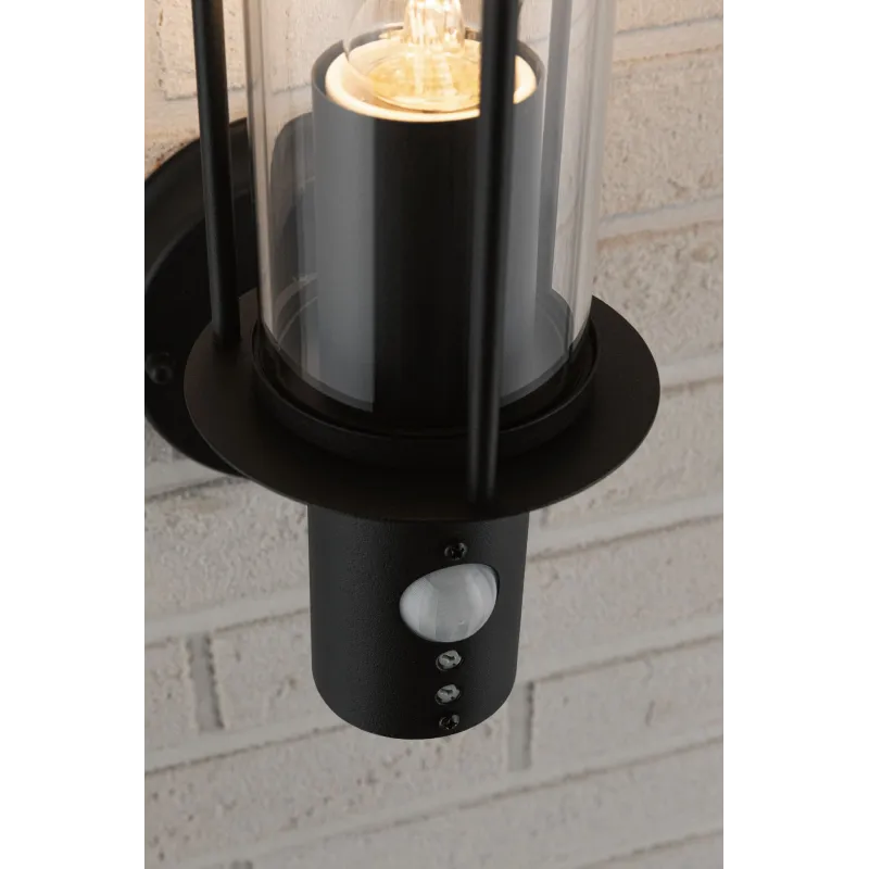 Applique extérieur 230V Classic Sensor IP44 E27 Métal/Verre Dark Gr...