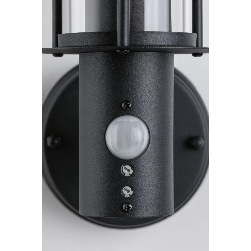Applique extérieur 230V Classic Sensor IP44 E27 Métal/Verre Dark Gr...