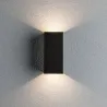 Lum en saillie ext 230V Flame 2x6W IP65 3000K Alu Dark Grey - Pas cher
