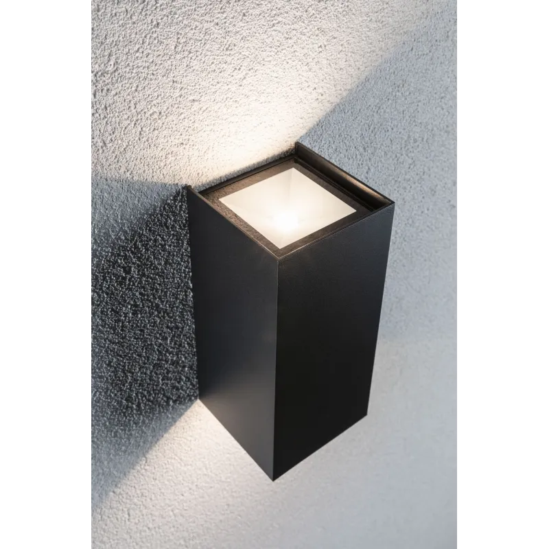 Lum en saillie ext 230V Flame 2x6W IP65 3000K Alu Dark Grey - Pas cher