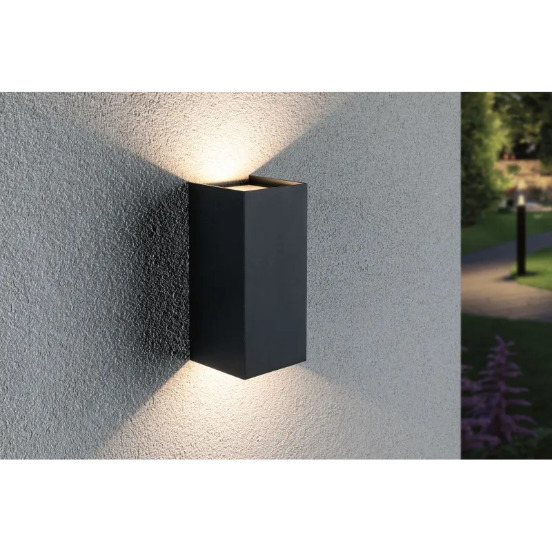 Lum en saillie ext 230V Flame 2x6W IP65 3000K Alu Dark Grey - Pas cher