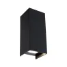 Lum en saillie ext 230V Flame 2x3W IP65 3000K Alu Dark Grey - Pas cher