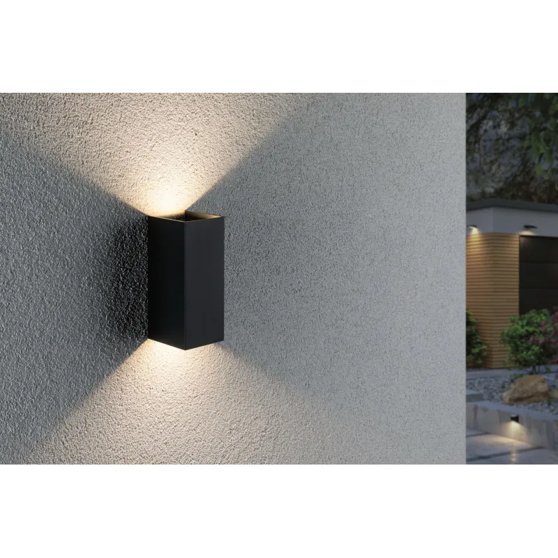 Lum en saillie ext 230V Flame 2x3W IP65 3000K Alu Dark Grey - Pas cher