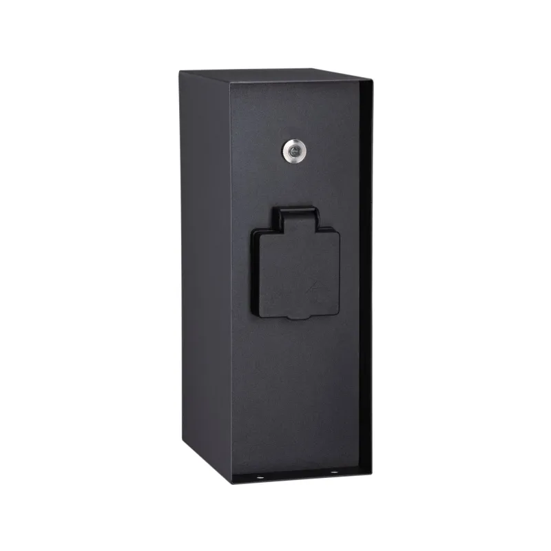 RIO Colonne prises ext détect mvt IP44 230V acier inoxydable anthra...