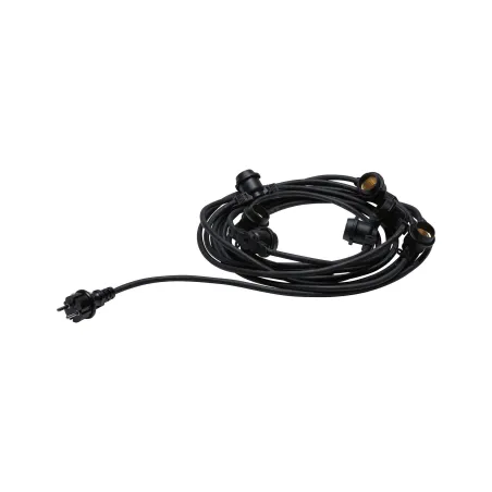 Guirlande ext. 230V IP44 7xE27 8,5m noir - Pas cher
