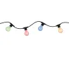Guirlande ext. 230V IP44 7xE27 8,5m noir - Pas cher