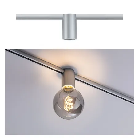 URail Ceiling Socket max1x20W E27 Chrome dépoli 230V Métal - Pas cher