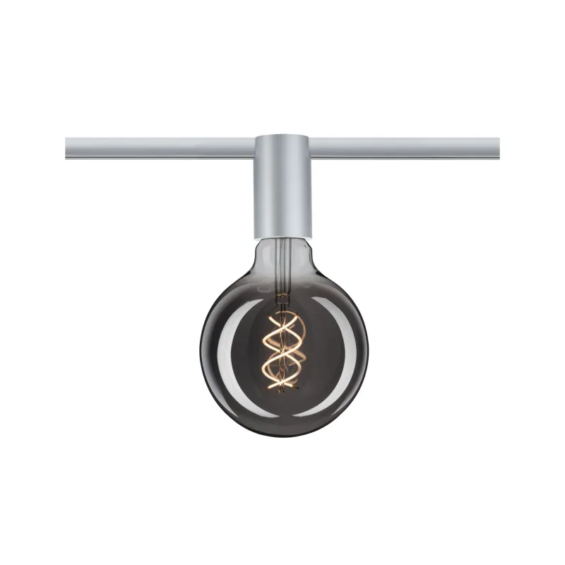 URail Ceiling Socket max1x20W E27 Chrome dépoli 230V Métal - Pas cher