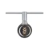 URail Ceiling Socket max1x20W E27 Chrome dépoli 230V Métal - Pas cher