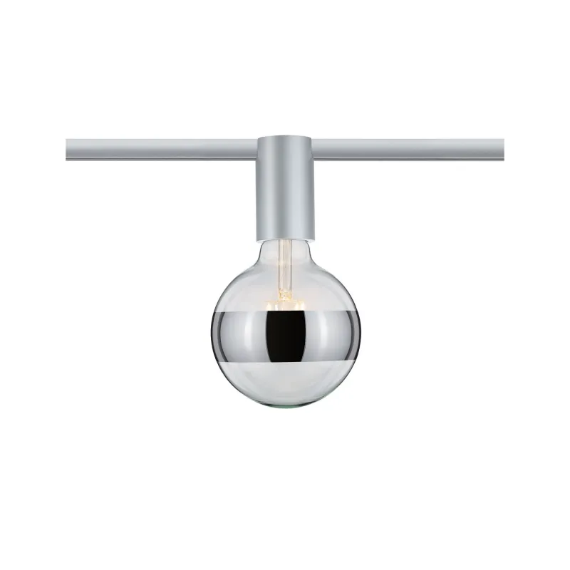 URail Ceiling Socket max1x20W E27 Chrome dépoli 230V Métal - Pas cher