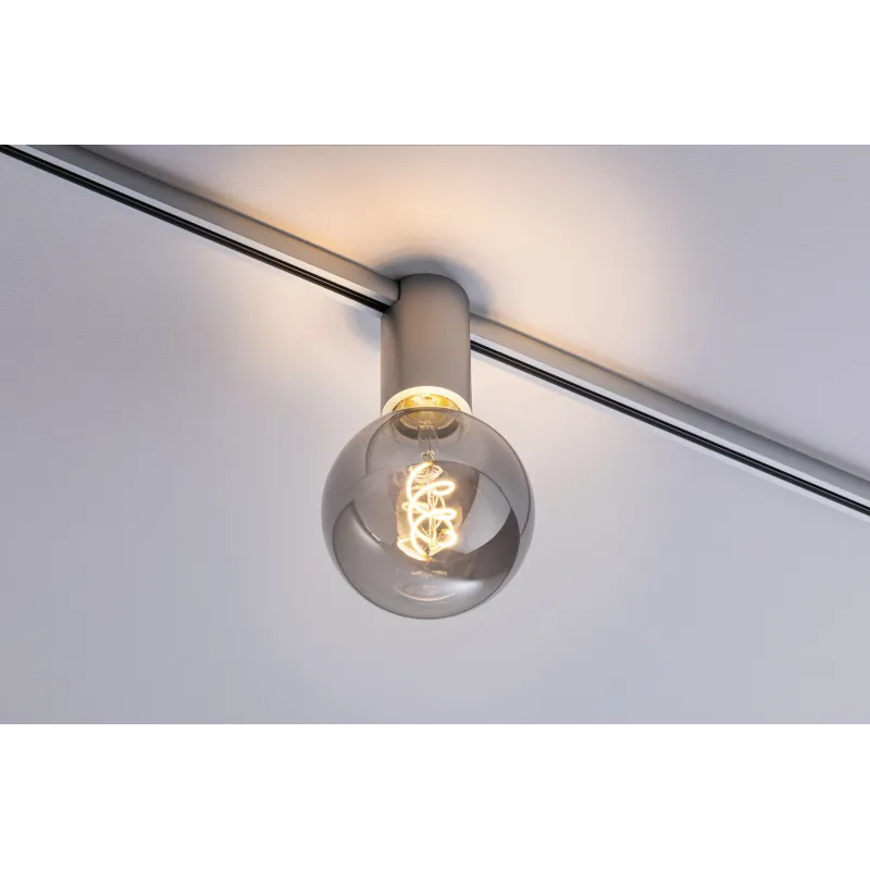 URail Ceiling Socket max1x20W E27 Chrome dépoli 230V Métal - Pas cher