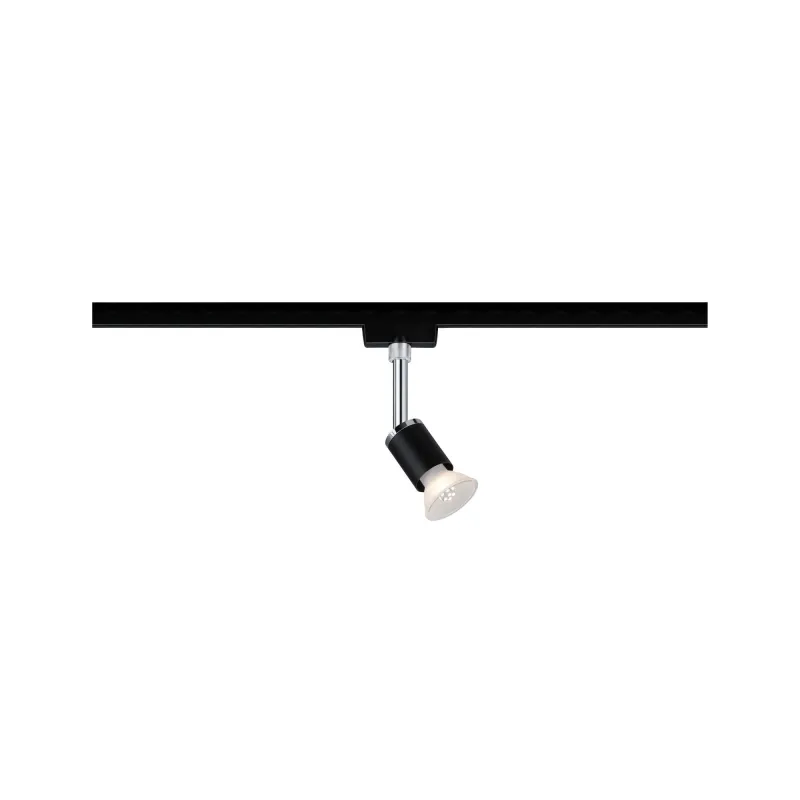 Spot URail Pure II max1x10W GU10 noir mat/Chrome 230V Métal/plastiq...